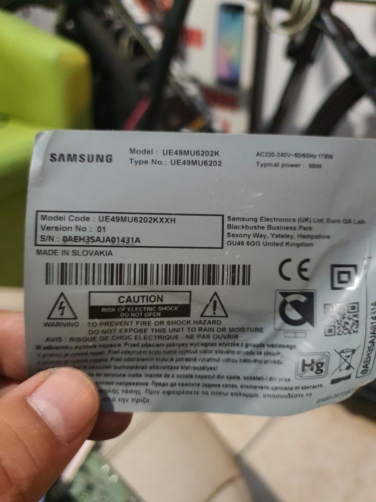 Placa și sursa smart tv samsung UE49MU62202K