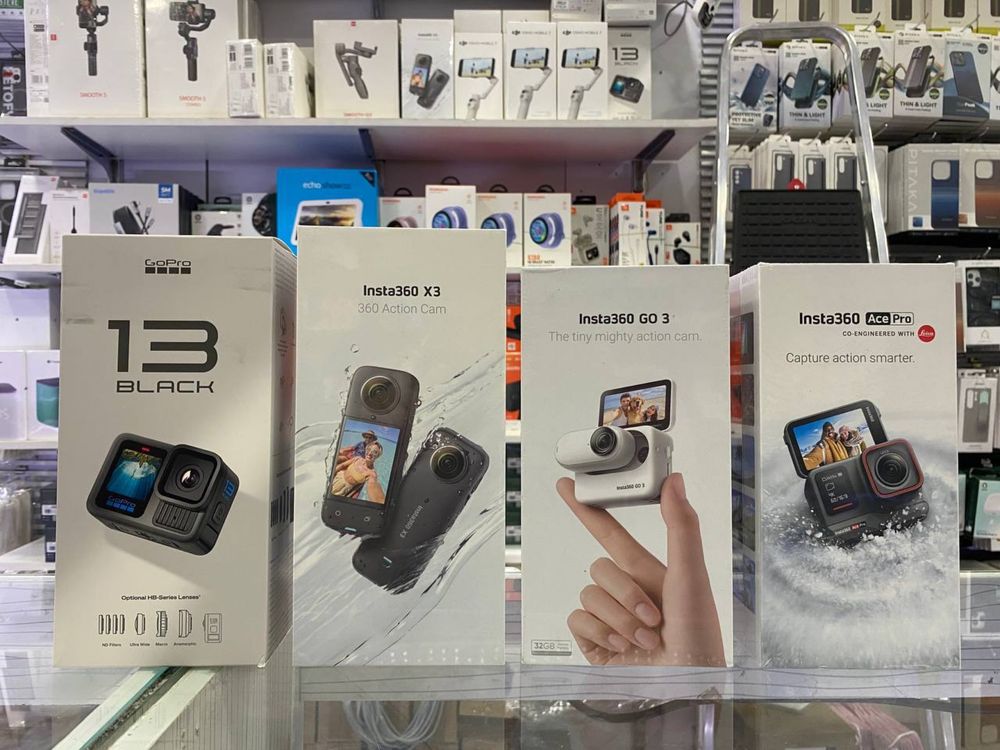 Insta 360 X3.Insta X4.Dji osmo pocket 3.Hero go pro 12.go pro13