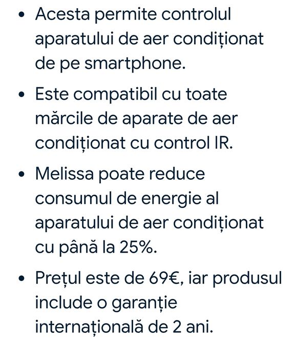 Controler WI-FI pentru aparatele de aer condiționat MELISSA