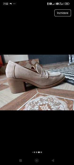 Pantofi din piele întoarsă