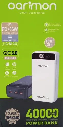 Power bank Oarimon мощность 40000Mah