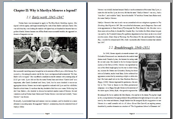 Marilyn Monroe sau alte tematici - Atestat Engleza