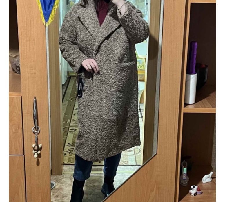 Пальто коричневый