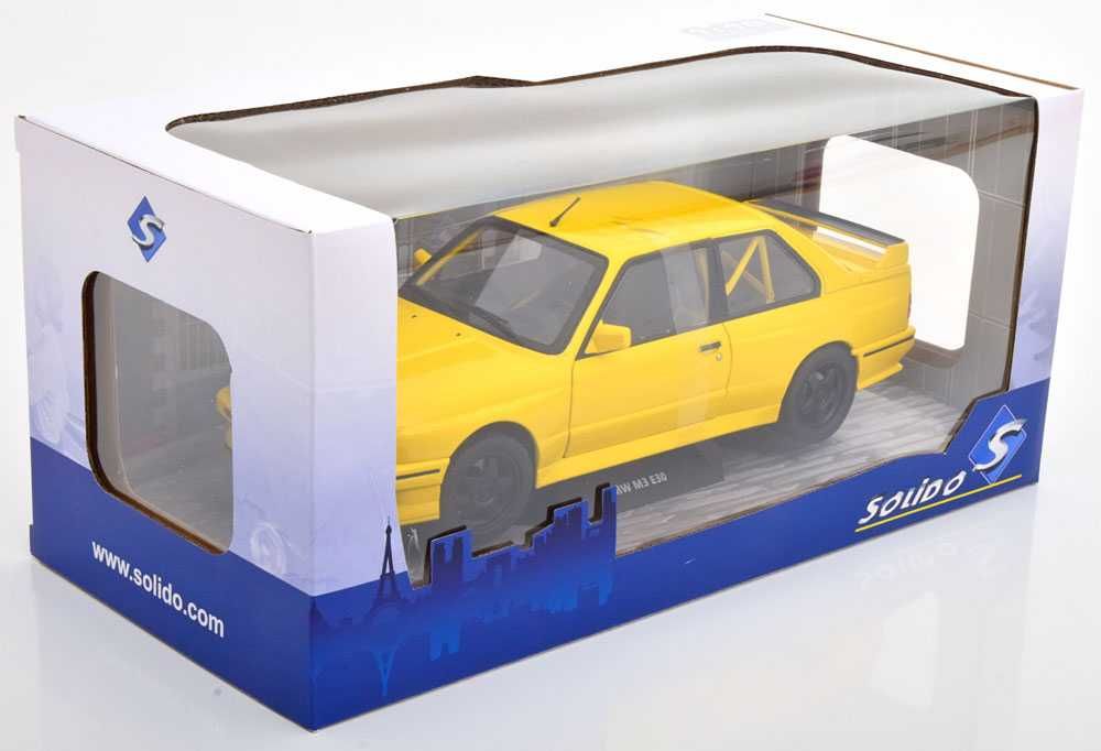 Macheta BMW M3 E30 Street Fighter 'ursulet' galben 1990 - Solido 1/18