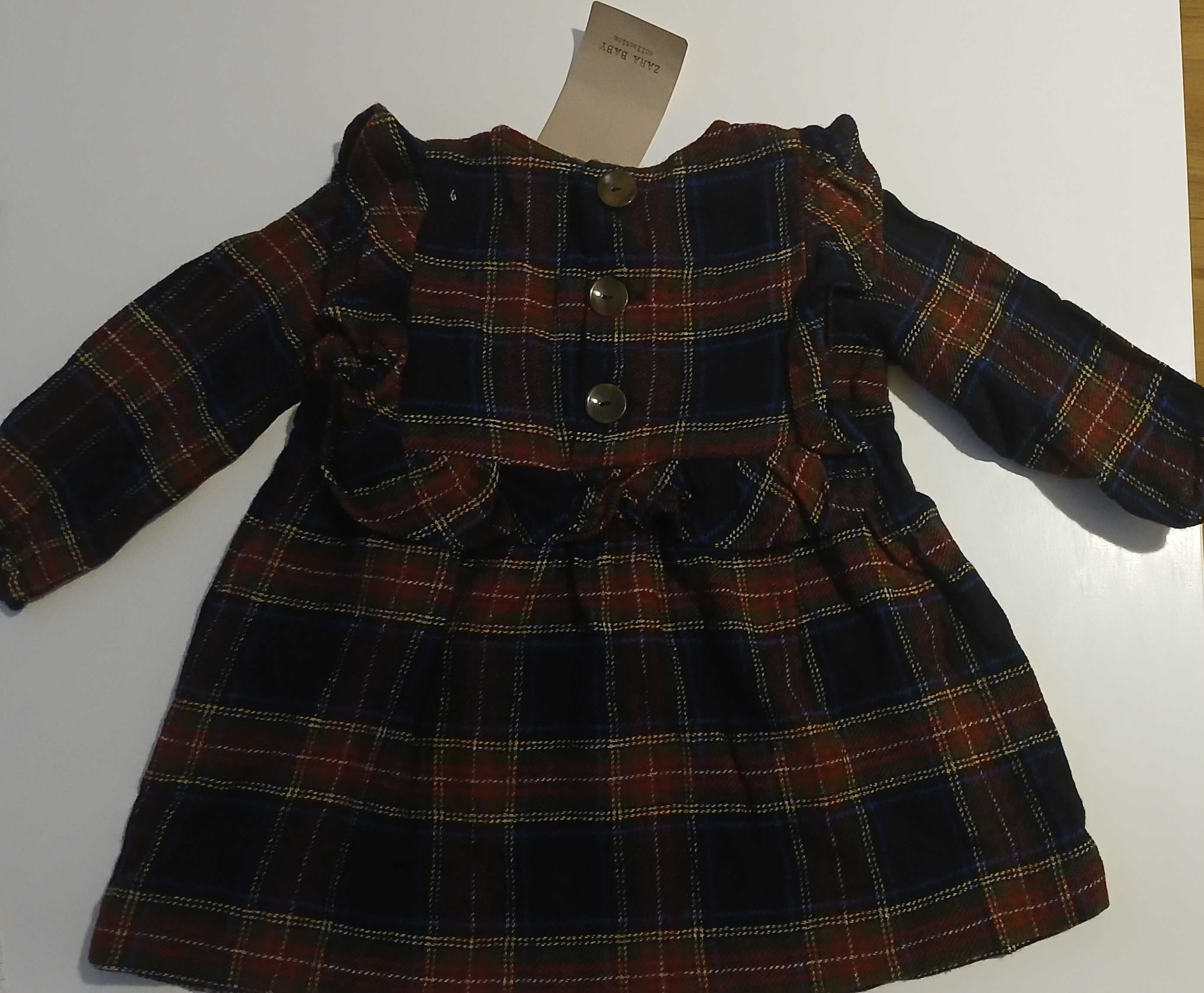 Нова карирана Рокля ZARA 18-24м