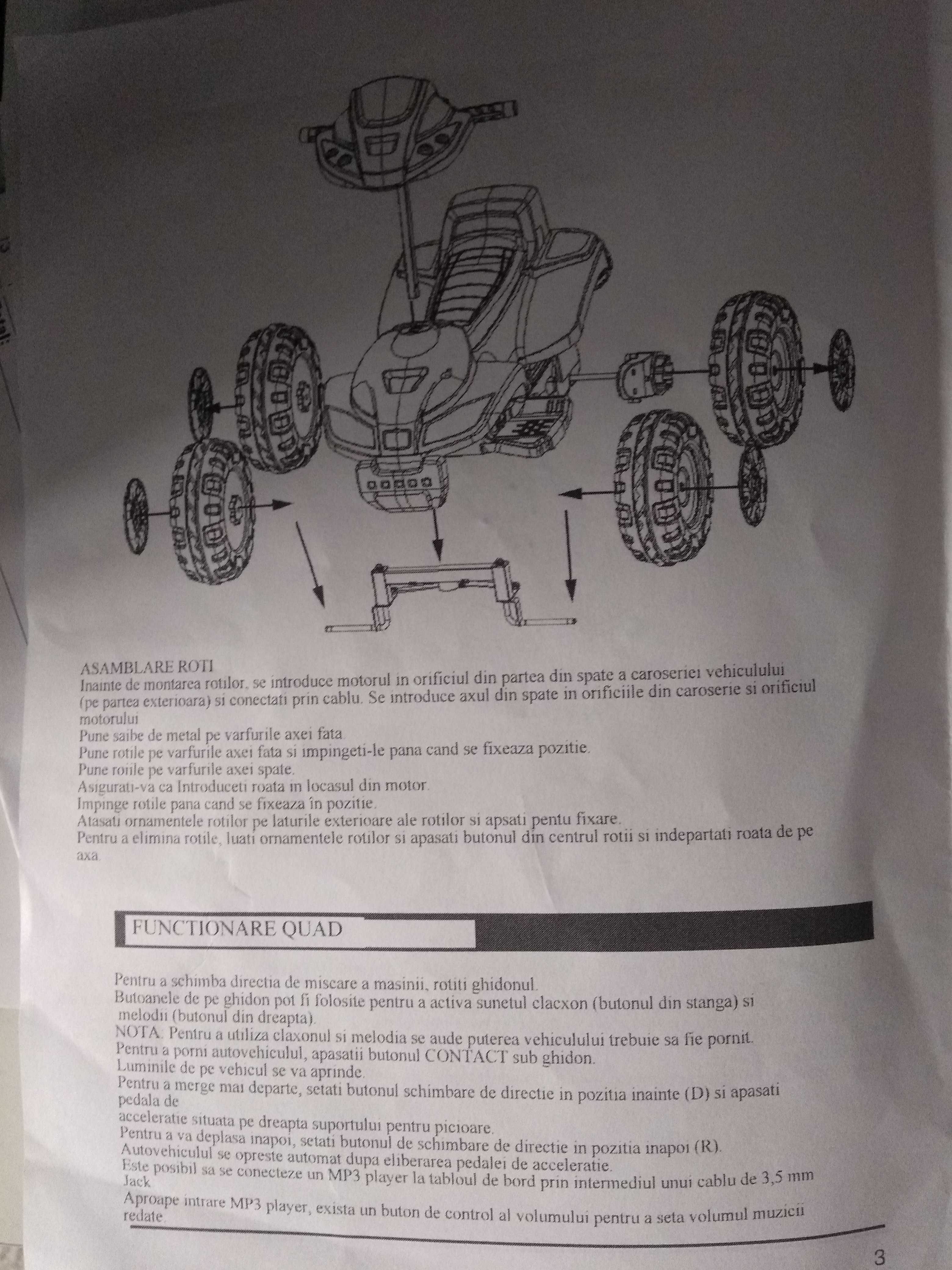 ATV electric Mp3/sunete și lumini