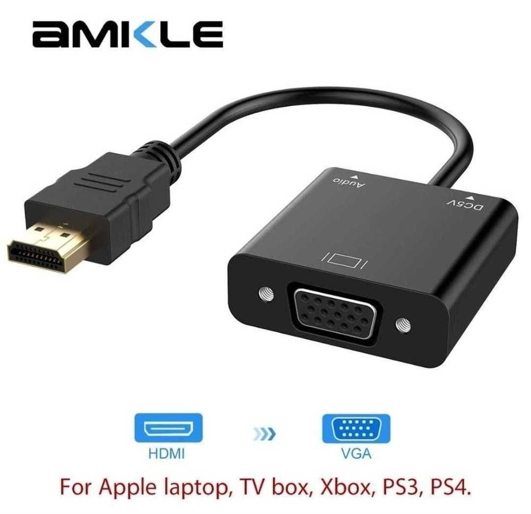 Новый Переходник с HDMI на VGA для подключения монитора