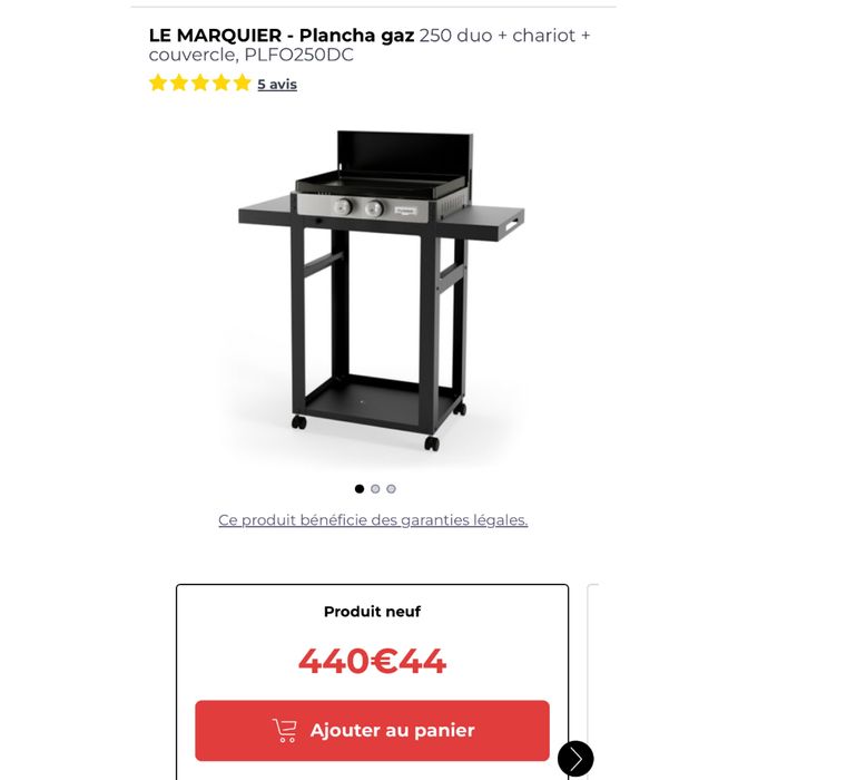 Plancha pe gaz Le Marquier PLFO250DC Duo Edition