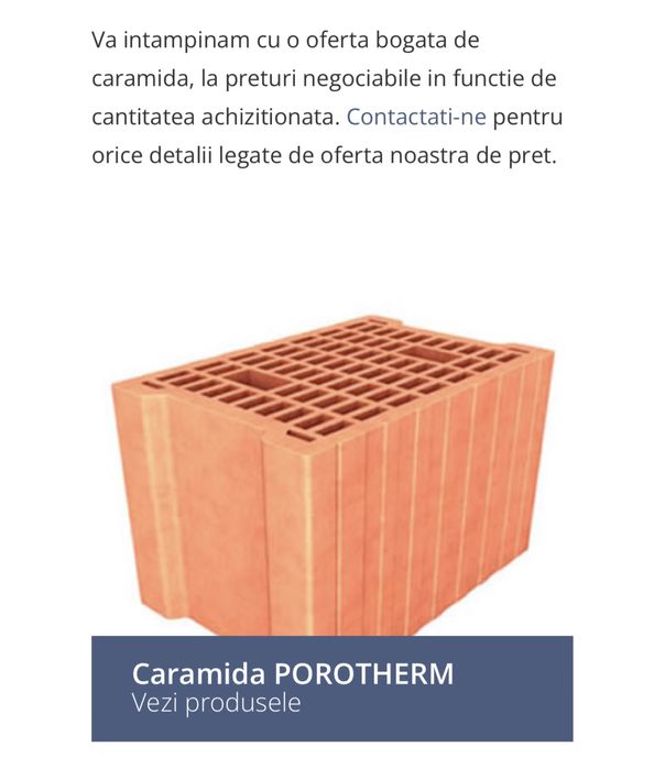 Caramida din stoc cu macara bucuresti ilfov