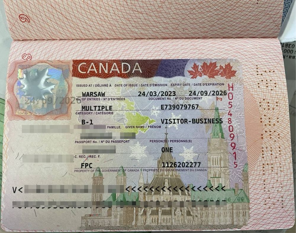 Visa kanada canada 10yil suxbatsiz 100%