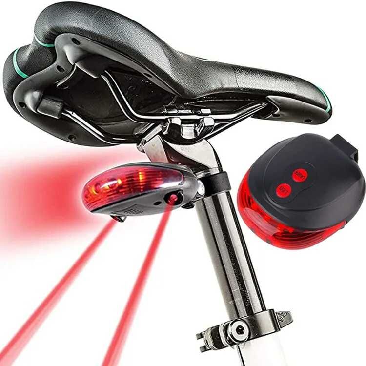 Stop bicicleta cu 5 leduri cu 7 jocuri de lumini si 2 lasere