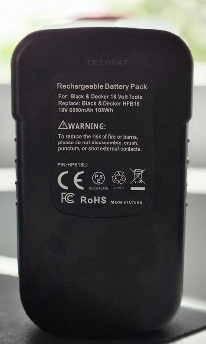 Промоция! Два бр. батерии 18V, 6000mAh за Black & Decker - 140лв