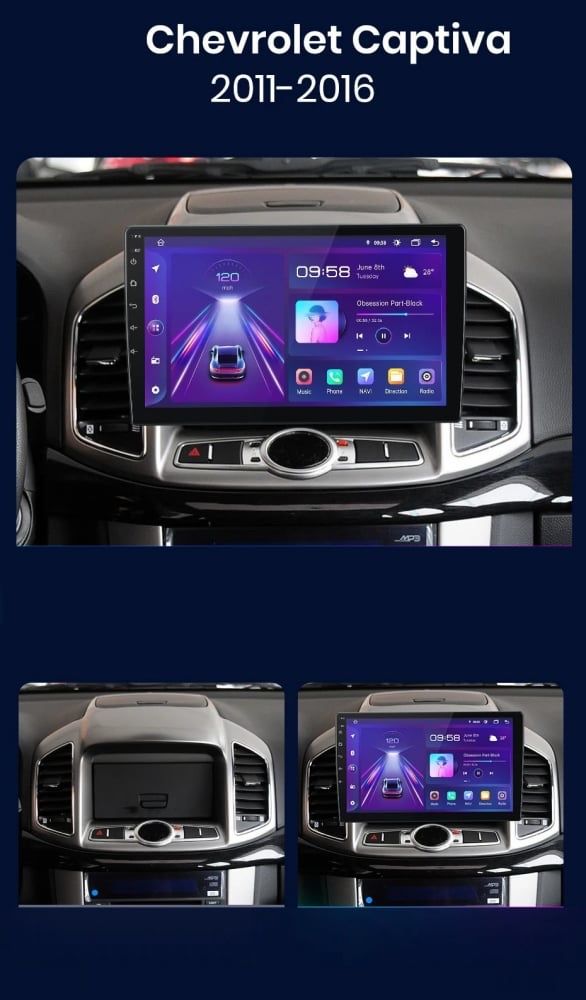 Navigatie Android Chevrolet Captiva .Carplay Youtube Waze + Camera