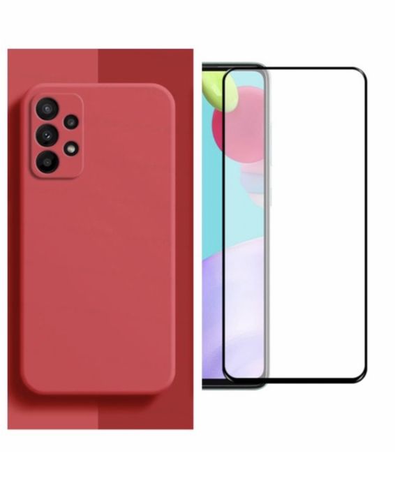 Husa Interior Material si Folie Sticla Samsung A13/A23/A33/A35/A36/A56