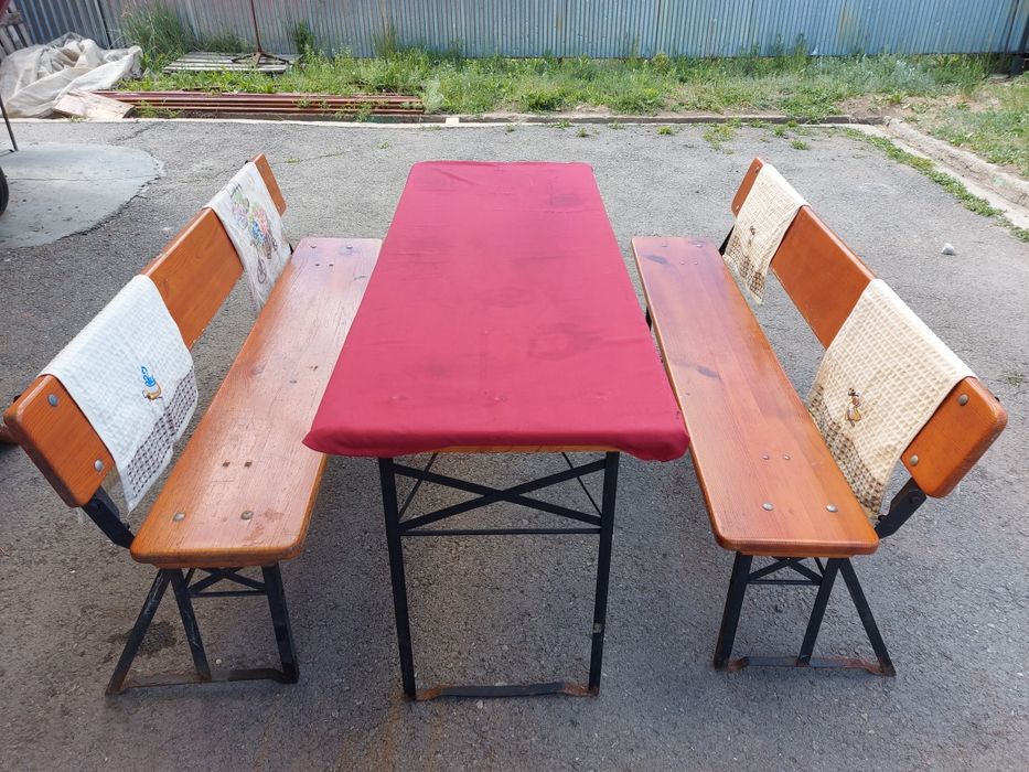 Столы, скамейки складывающиеся