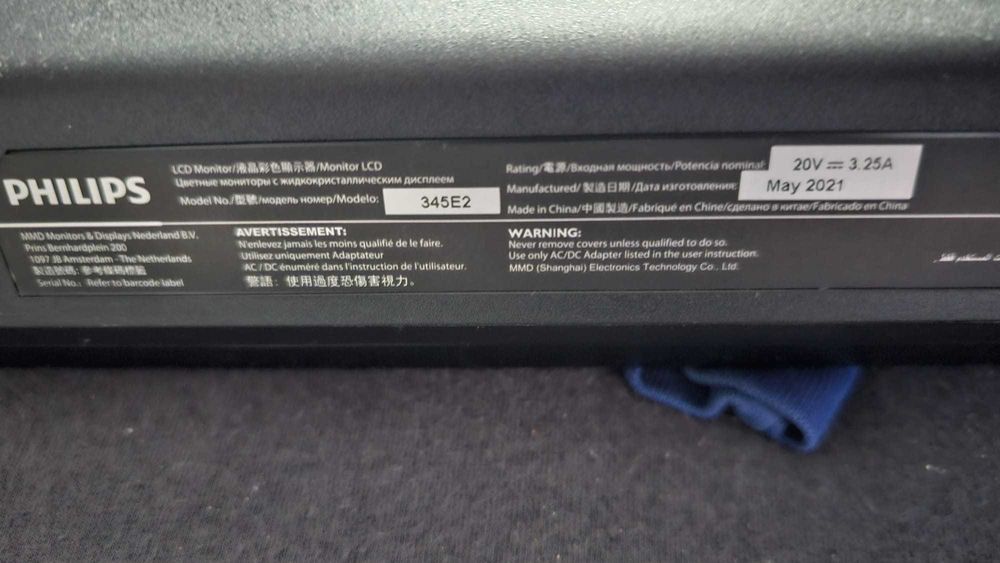 Monitor Philips ultrawide 34 inch 345E2AE/00