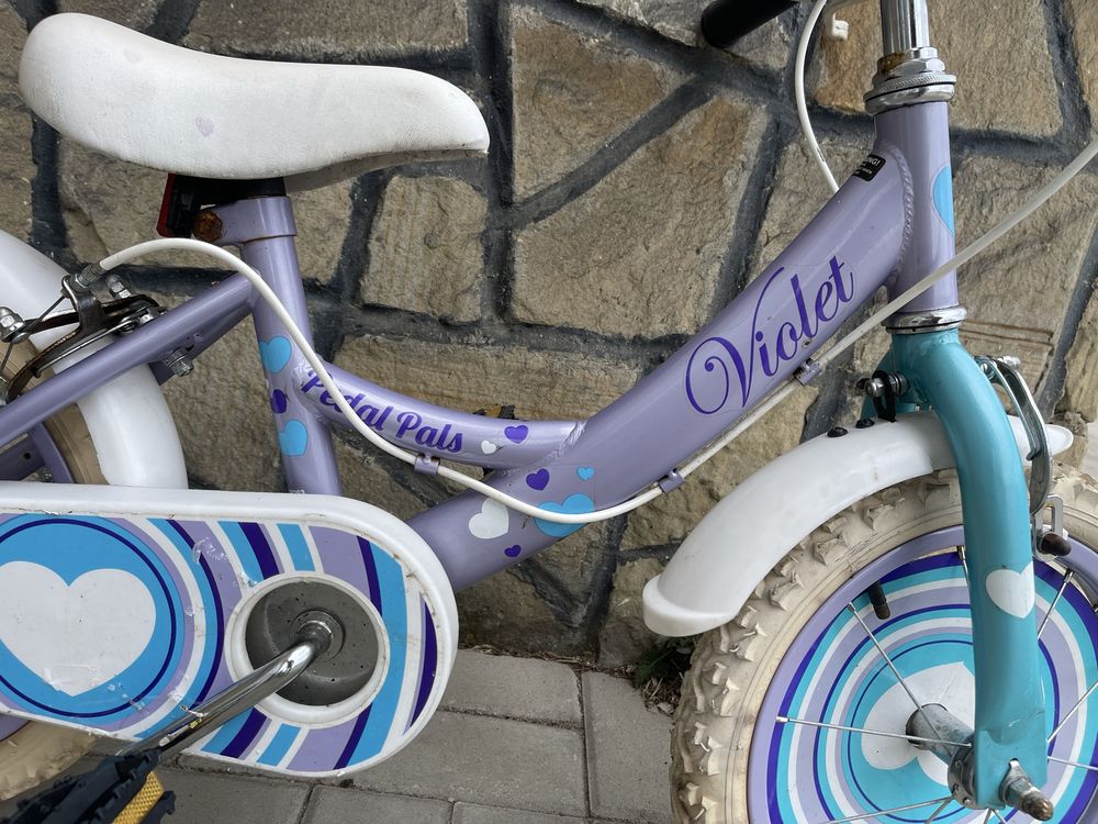 Bicicleta copii oedal pals violet roti roti 14”