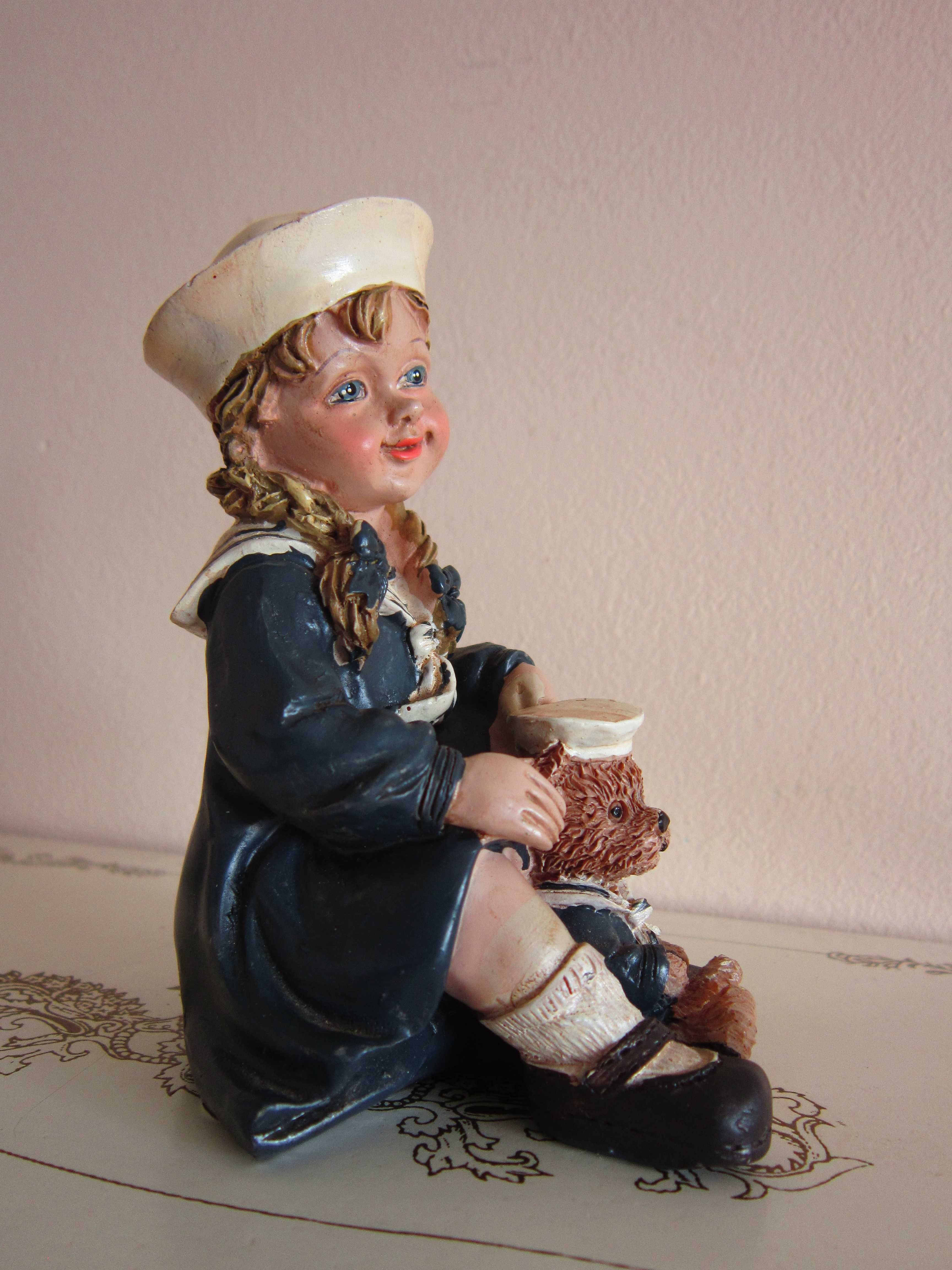 cadou rar Fetita si ursulet -2 marinari figurina Gilde vintage