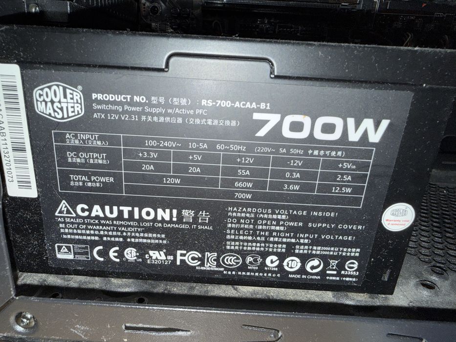 Vand sursa pc cooler master 700w