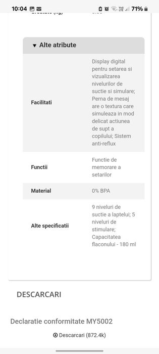 Pompa de san myria baby