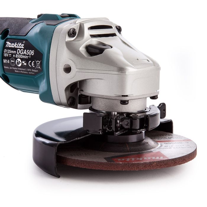 Ъглошлайф Makita DGA506ZJ 18V Brushless/Безчетков  + Куфар MakPac 3