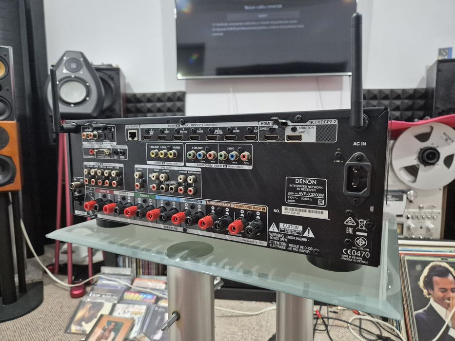 Denon AVR X3200 Receiver Dolbu Atmos HDMI Arc Heos Bluetooth