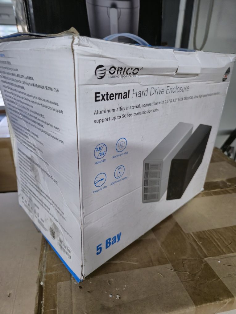ORICO Кутия за външен твърд диск с 5 гнезда, USB 3.0,2.5/3.5-за лаптоп
