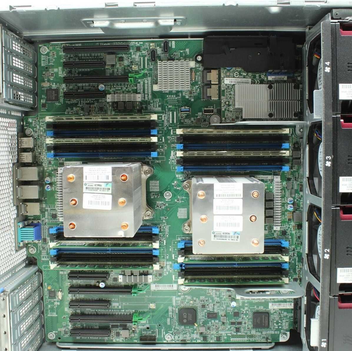 Огромен HP ProLiant ML350 G9 Tower сървър - 2x Intel Xeon, 64GB, 6xSAS