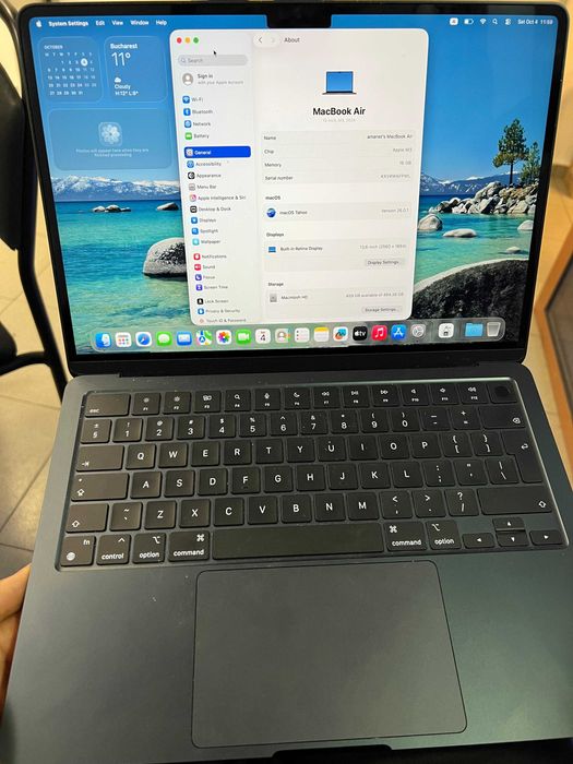 MacBook Air 13 M3 16/512gb 39cicluri garantie Amanet Lazar Crangasi