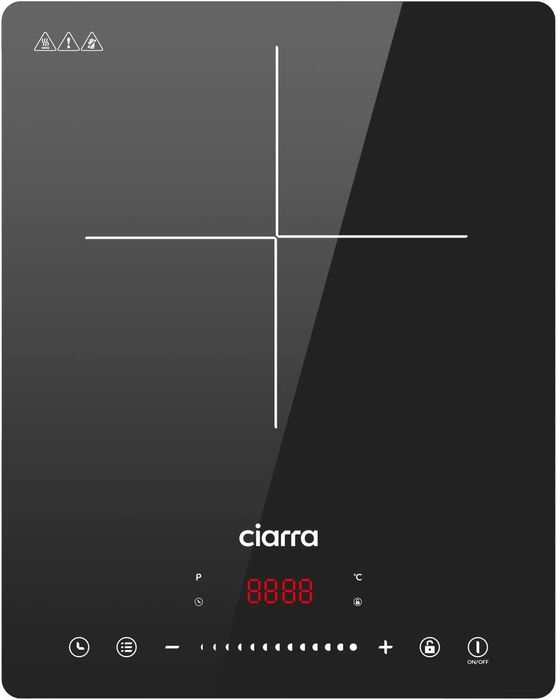 Индукционен Котлон CIARRA , 2000W, Сензорен Контрол, 8 Нива на Мощност
