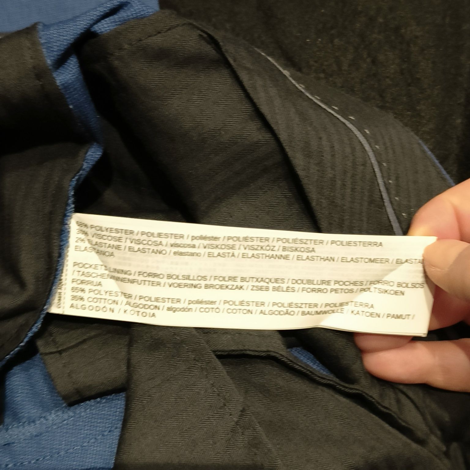 Pantaloni de ocazie Tailored Mango albastru