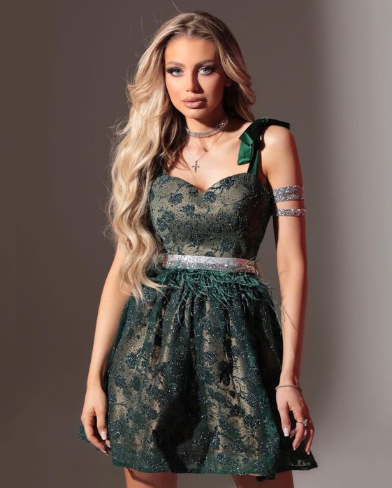 Рокля Lorreti/ зелена/