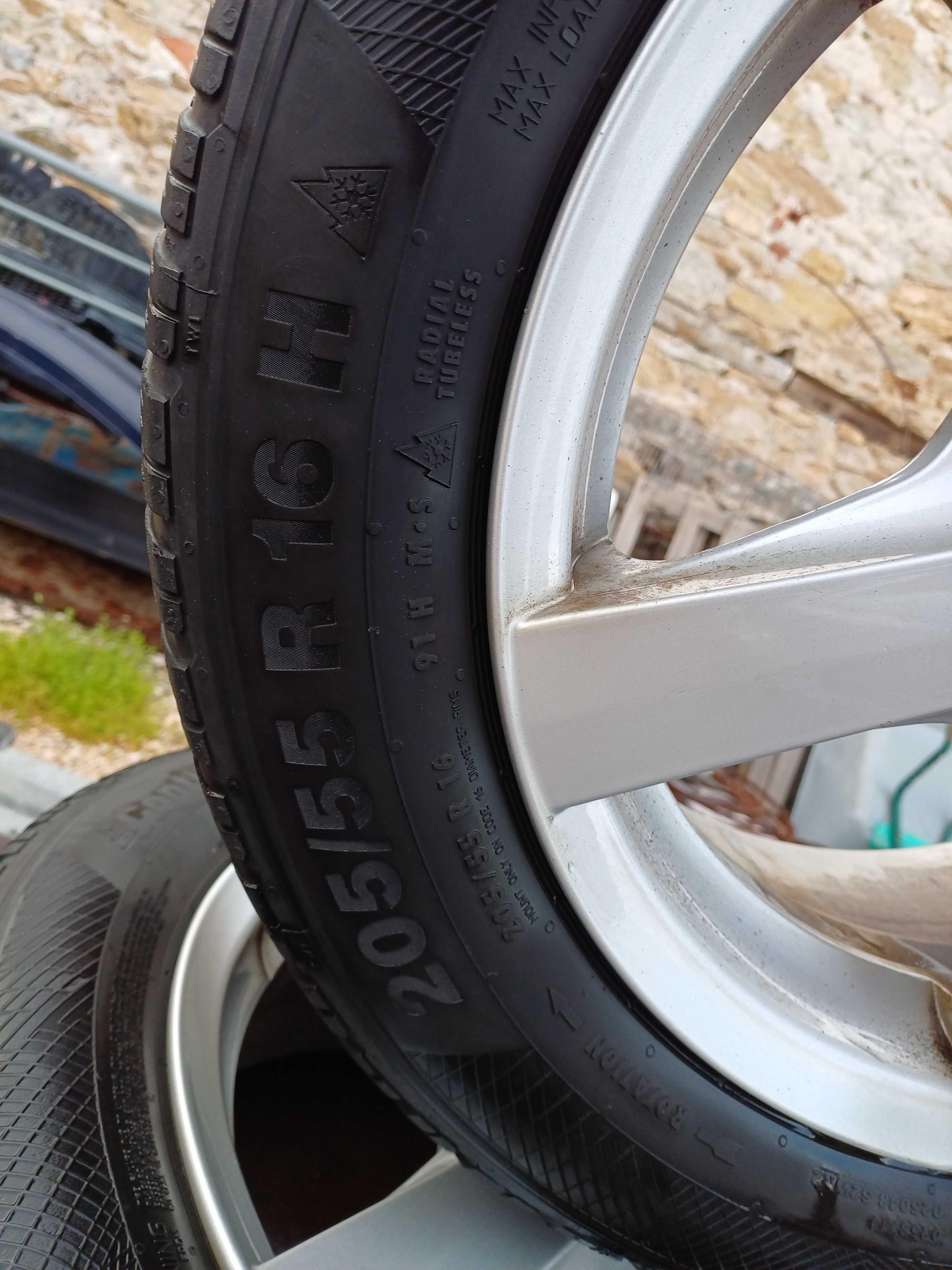 Гуми с джанти оригинални  за AUDI 205/55/16