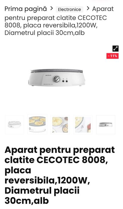 Plită ( aparat) de făcut clătite CECOTEC