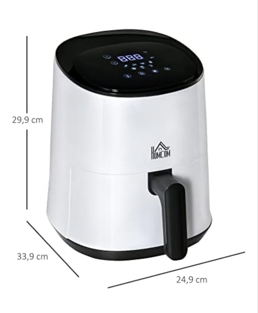Фритюрник с горещ въздух HOMCOM 2.5 л 1300 W със 7 менюта