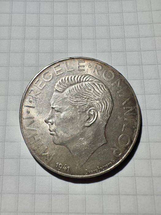 Monedă de argint 500 lei,anul 1941