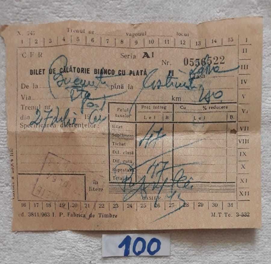 Bilete de tren de colecție nu trimit în țară predare personală în cent