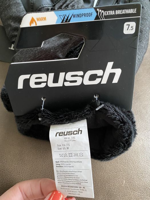 Reusch LAILA-дамски ръкавици за ски-размер EU::7,5,US: М black melangе