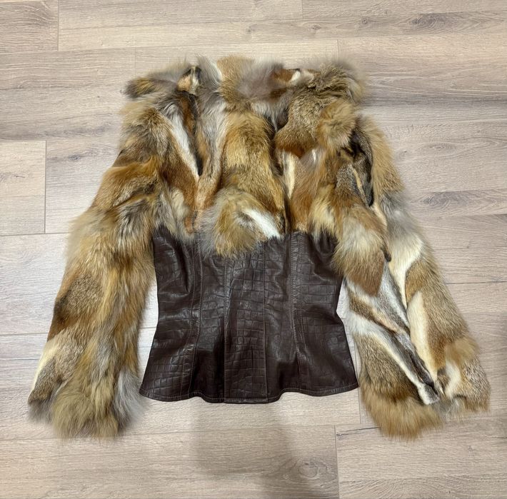 Луксозно палто Baldinini от естествена кожа и косъм