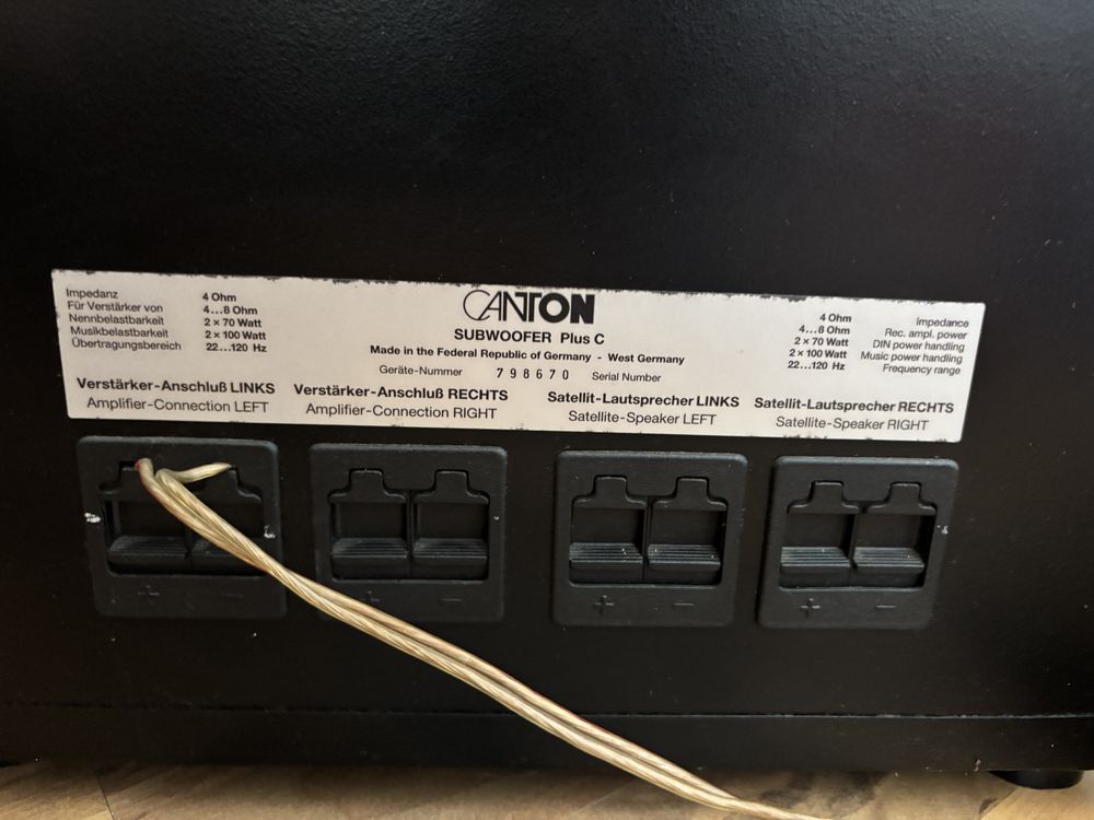 Subwoofer Canton Plus C