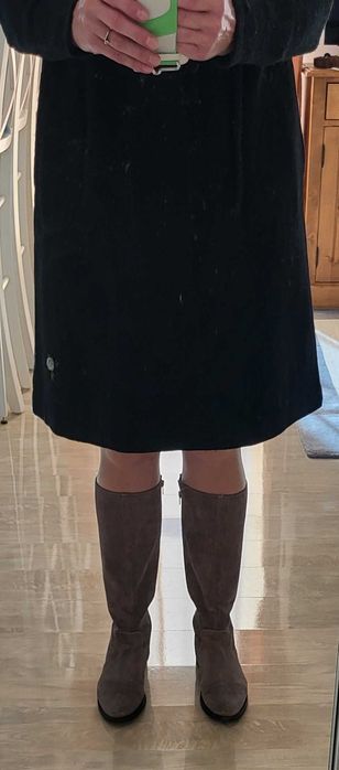 Cizme lungi de dama, piele naturala, intoarsa, mar. 40