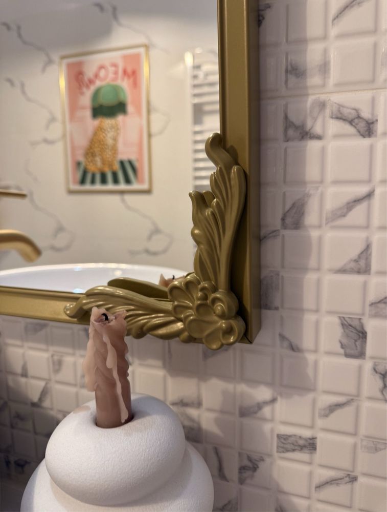Oglinda cu design vintage, aurie RAMEBO lkea