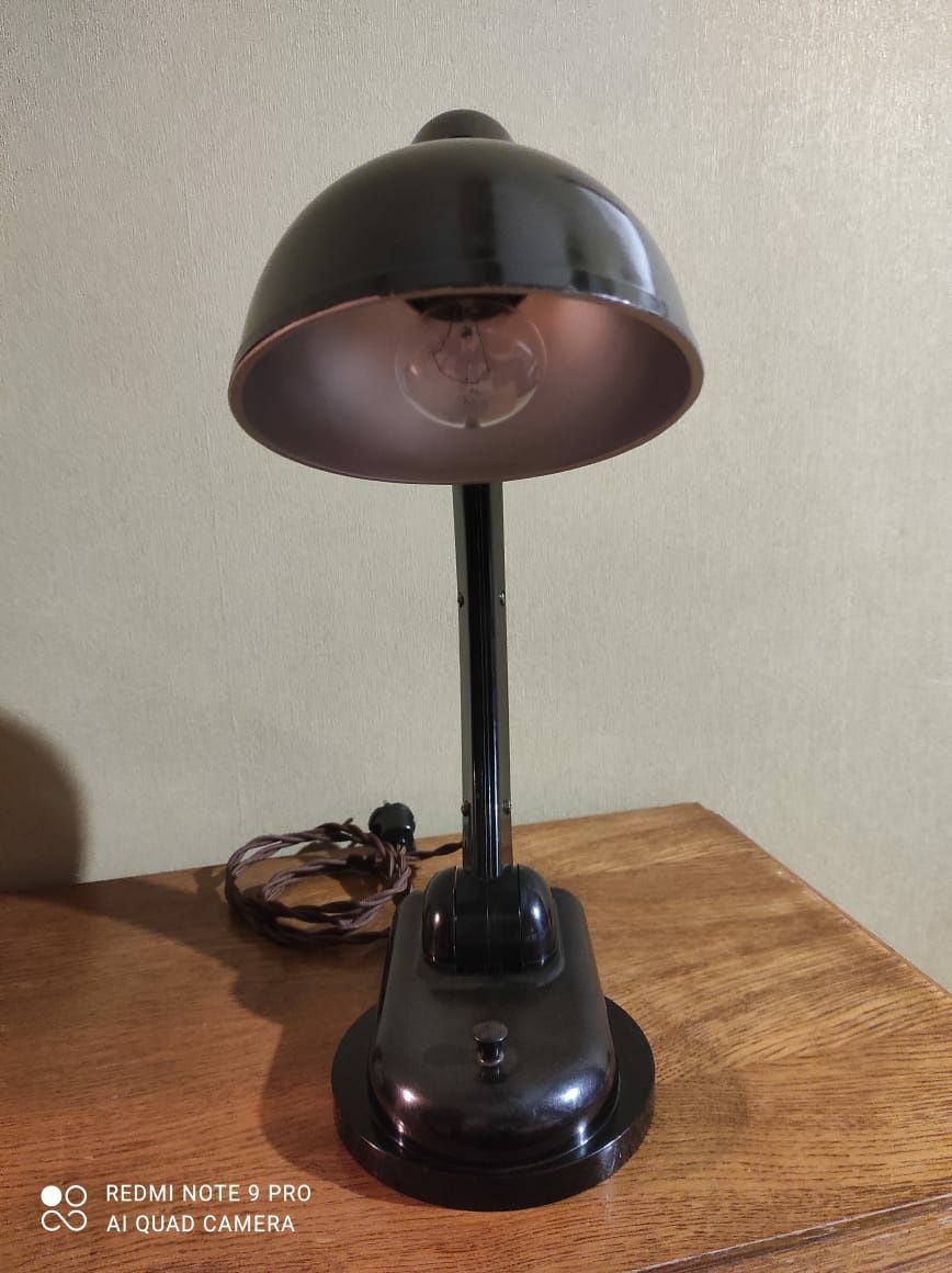 Карболитовая настольная лампа НКВД