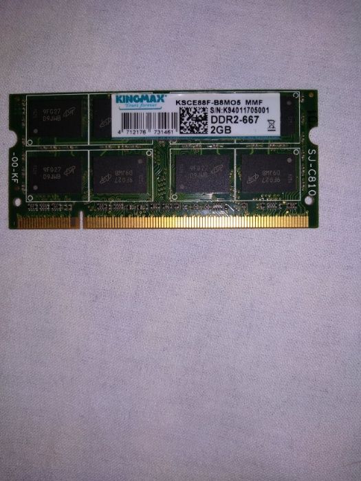 Memorie RAM Kingmax 2 GB, DDR2, 667 MHz pentru LAPTOP