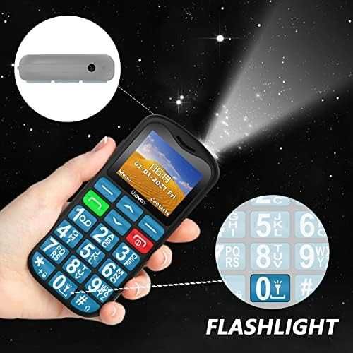 Нов Uleway телефон с големи бутони радио SOS – за възрастни, отключен