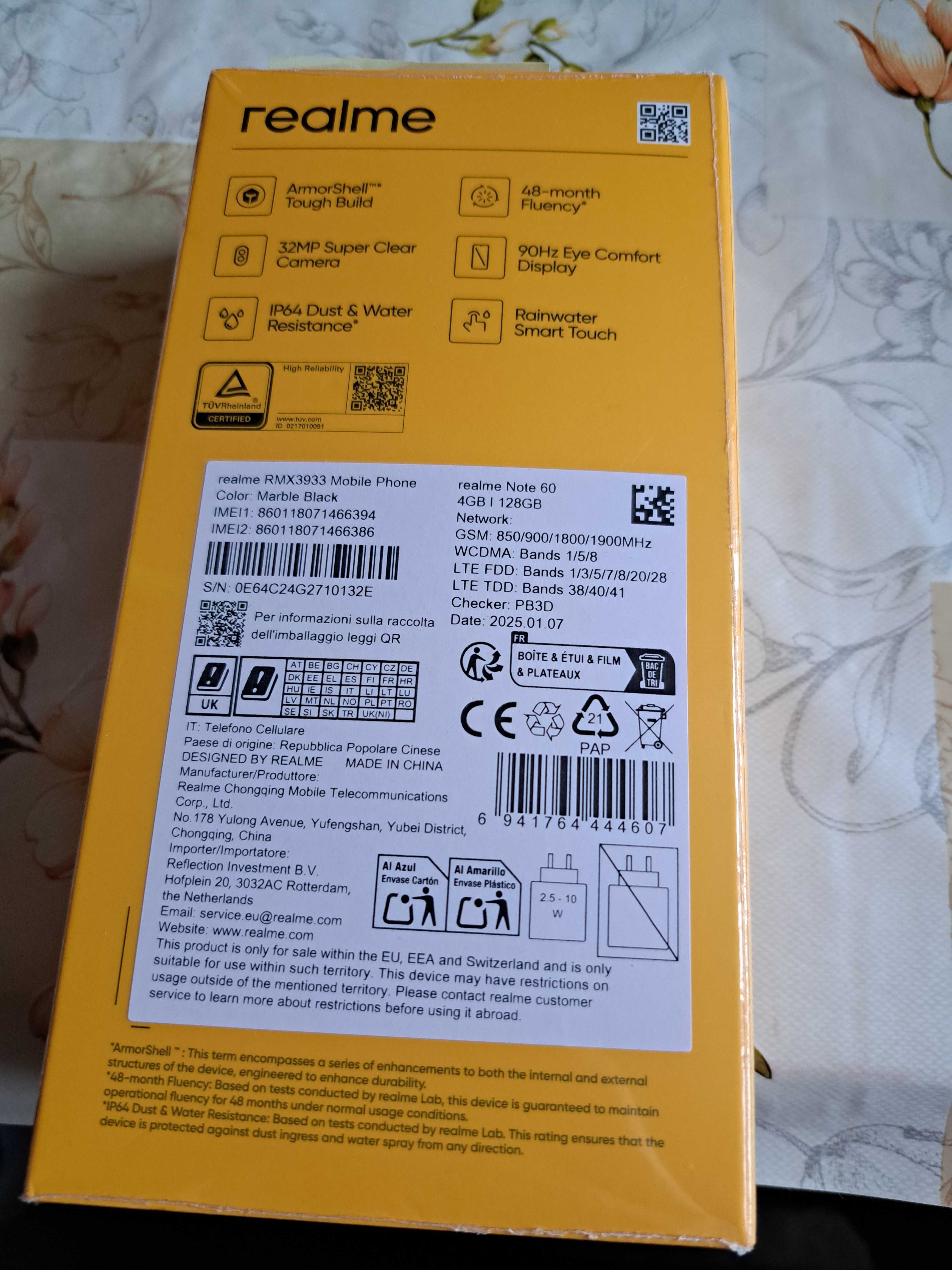 Нов телефон Realme note 60, неразопакован