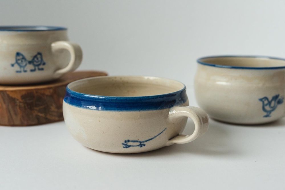 Set de 3 cani ceramica