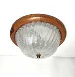 Plafoniera Art Deco, sticlă Murano, Barovier i Toso, vintage