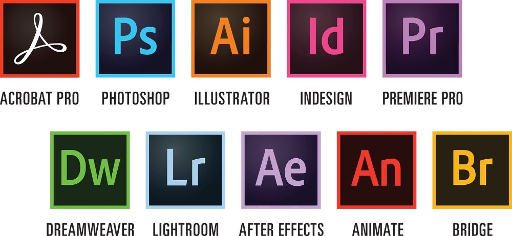 Adobe Photoshop InDesign illustrator Lightroom Premiere Pro Corel Draw