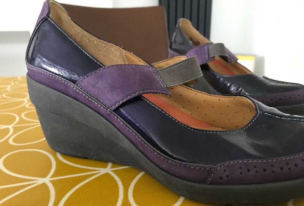 Clarks ‘Unstructured’- кожа, лачени, лилави - №40